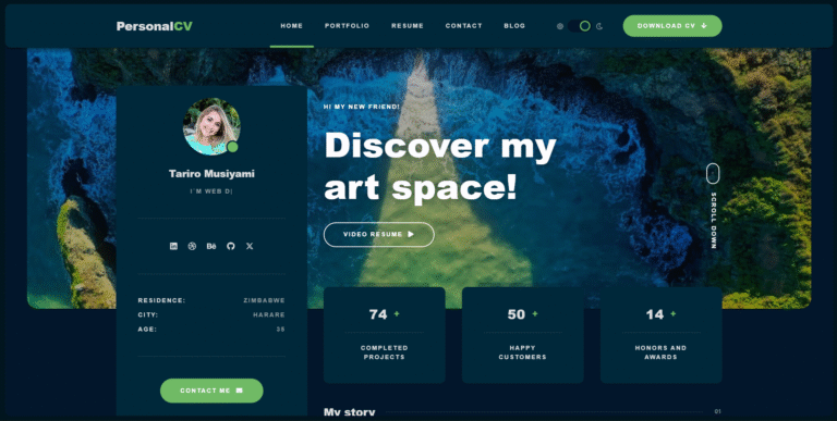 Interactive CV / Resume Zimbabwe